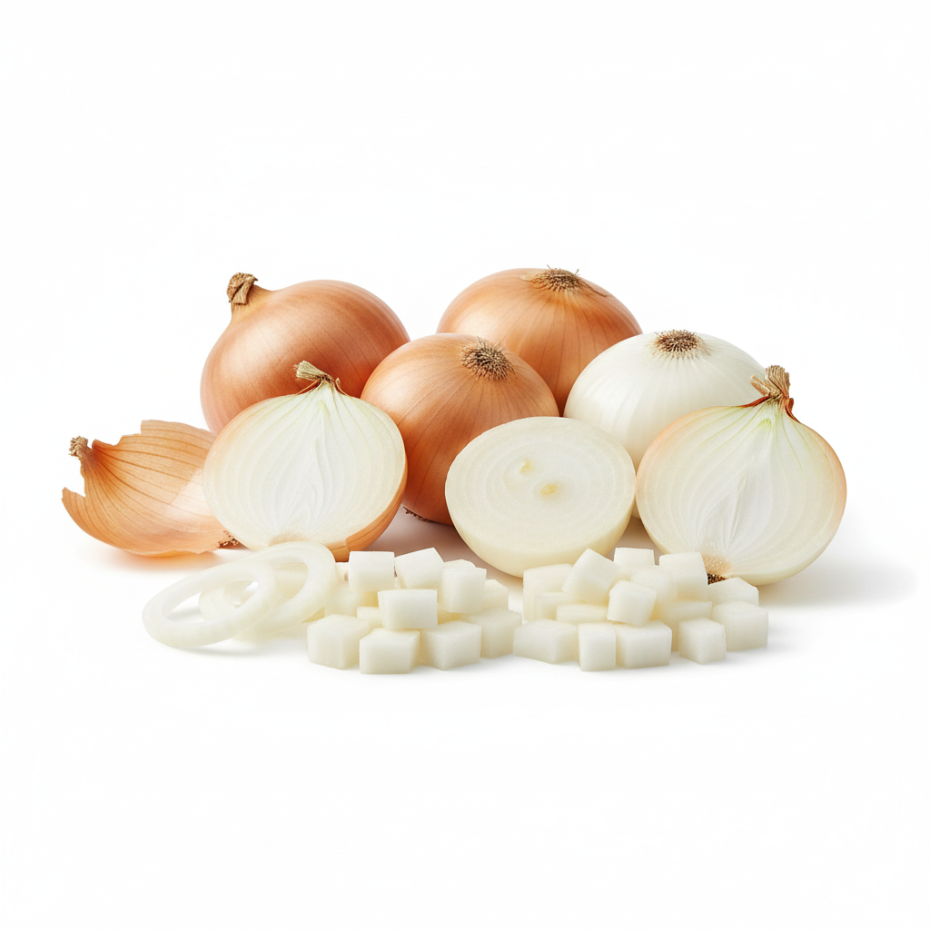 A harvest of fresh onions