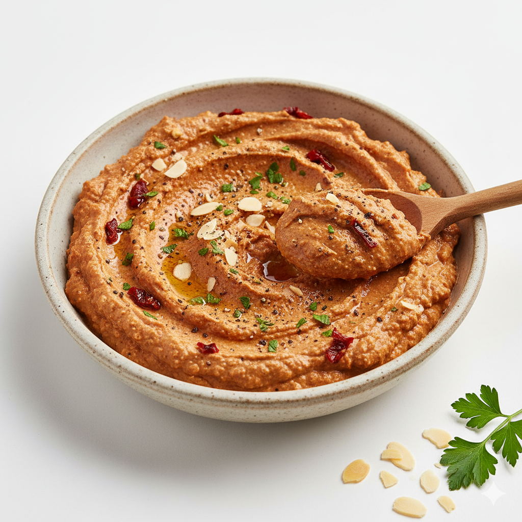 Red pepper and almond dip