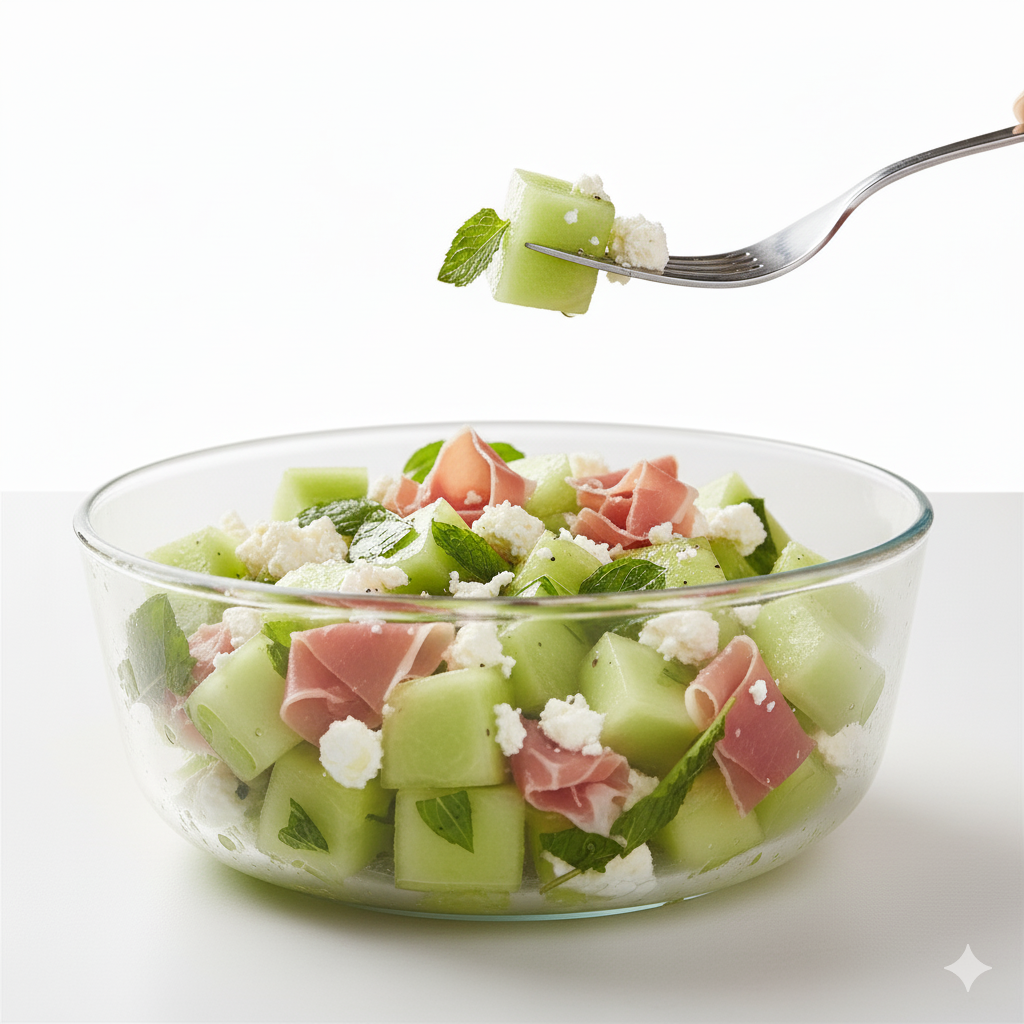 Savoury melon salad
